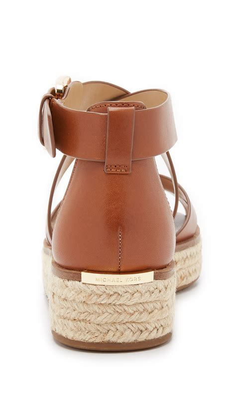 michael kors darby vachetta leather flatform espadrille sandals|MICHAEL Michael Kors Darby Leather Platform Sandals on .